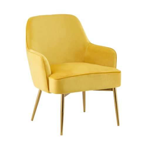 Stylish Yellow Upholstered Loveseat