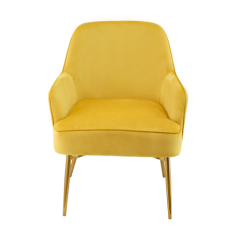 Stylish Yellow Upholstered Loveseat