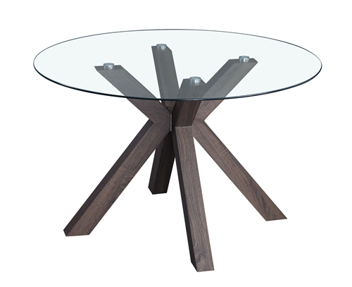 Round Glass Dining Table with 4 Chairs
