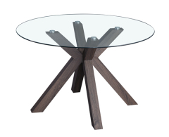 Round Glass Dining Table with 4 Chairs