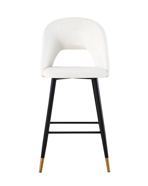 White Bar Stool with Back