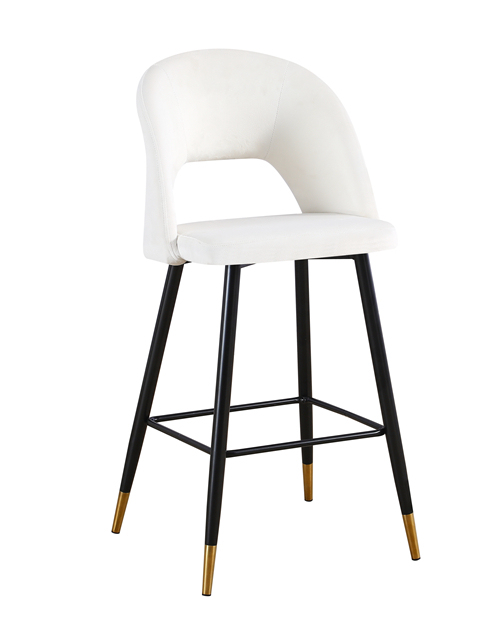 White Bar Stool with Back