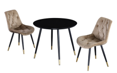 Black Round Dining Set For 4