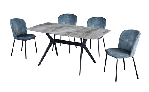 Marble 4-Seater Dining Table Set