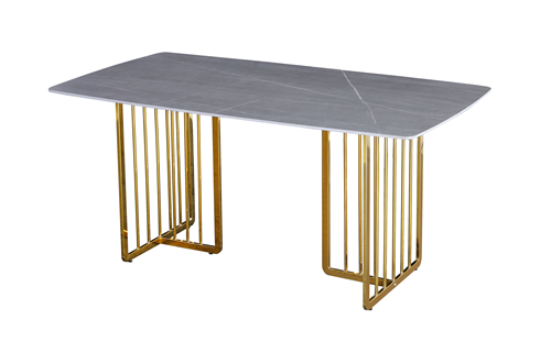 Marble 6-seater Gold Dining Set 
