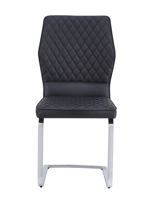 Chrome Frame Leather Dining Chair
