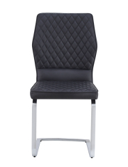 Chrome Frame Leather Dining Chair