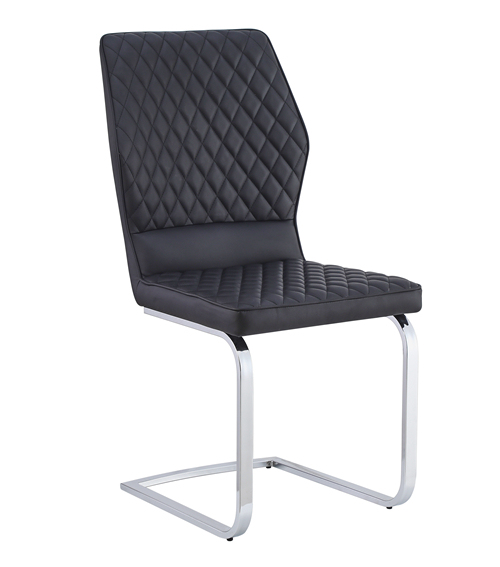 Chrome Frame Leather Dining Chair
