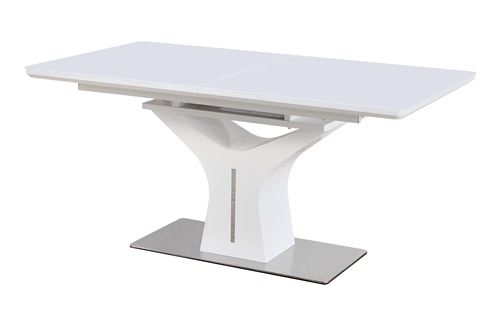 Extendable MDF with Glass Dining Table