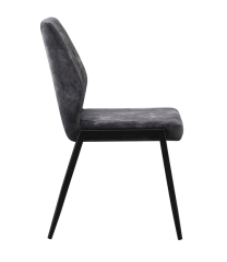 Vintage Black Velvet Dining Chair
