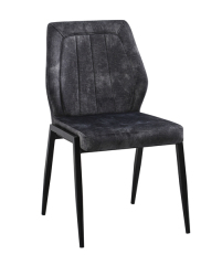 Vintage Black Velvet Dining Chair