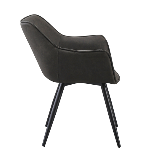 Dark Gray Microfiber Dining Chair