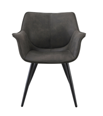 Dark Gray Microfiber Dining Chair