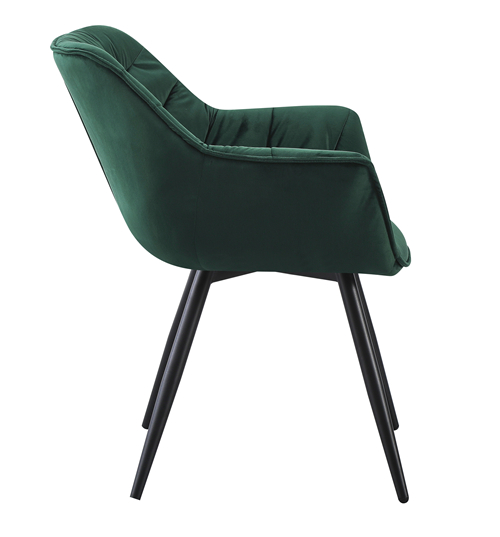Green Tufted Velvet Arm Chair
