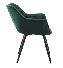 Green Tufted Velvet Arm Chair