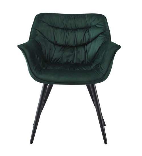 Green Tufted Velvet Arm Chair