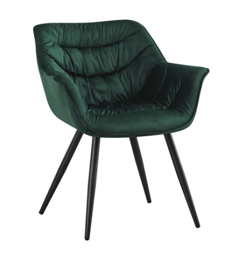 Green Tufted Velvet Arm Chair