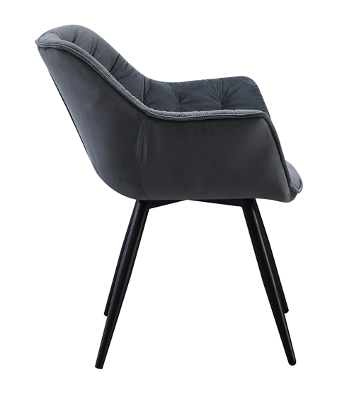 Comfort Gray Tufted Armchair