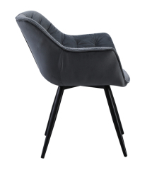 Comfort Gray Tufted Armchair