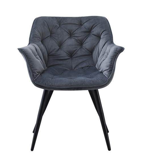 Comfort Gray Tufted Armchair