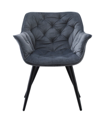 Comfort Gray Tufted Armchair