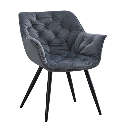 Comfort Gray Tufted Armchair