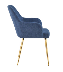 Gold Legs Blue Armchair