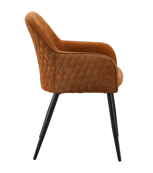 Orange Fabric Dining Armchair