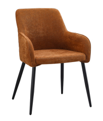 Orange Fabric Dining Armchair