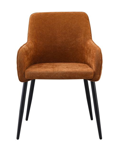 Orange Fabric Dining Armchair