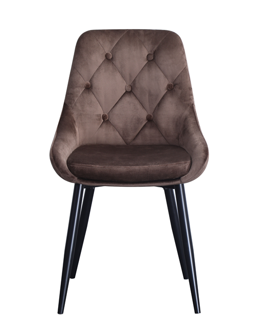 Dark Brown Tufted Dining Chair