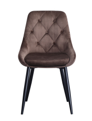 Dark Brown Tufted Dining Chair