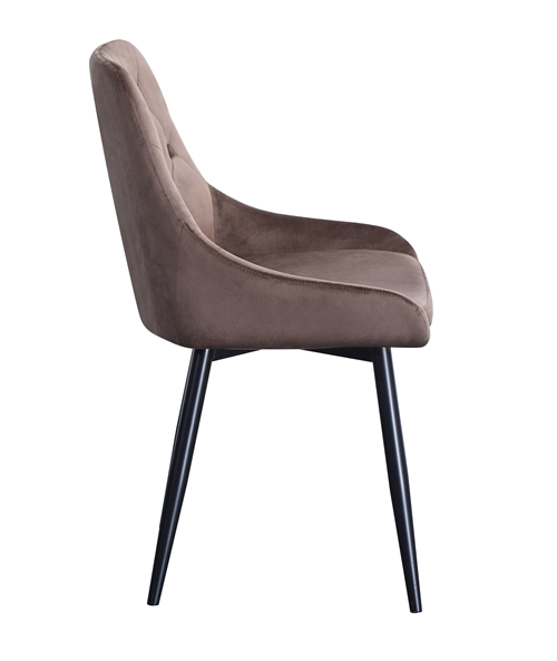 Dark Brown Tufted Dining Chair
