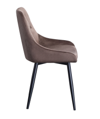 Dark Brown Tufted Dining Chair