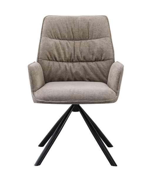 Brown Swivel Chair with Armrest