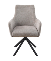 New Brown Fabric Swivel Armchair