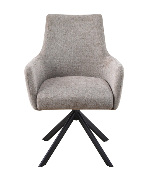 New Brown Fabric Swivel Armchair