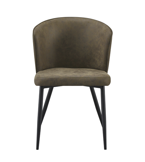 Green Faux Leather Dining Chair