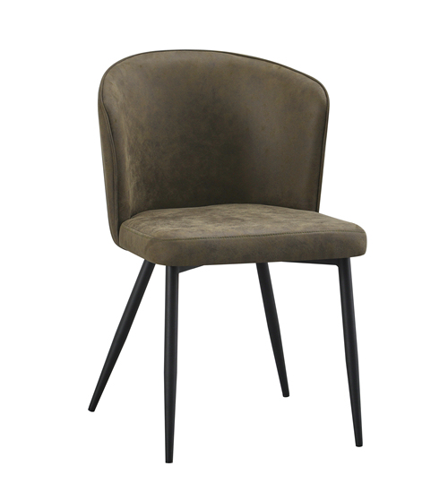 Green Faux Leather Dining Chair