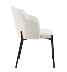 Modern White Fabric Dining Chair