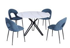 Modern Round Dining 1+4 Set