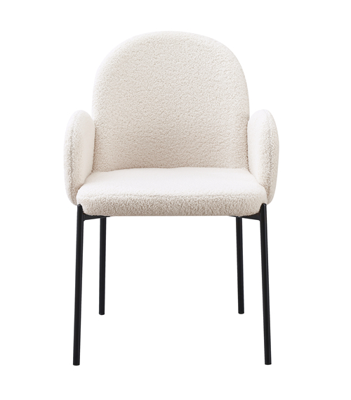 Design Beige Dining Chair with Arm