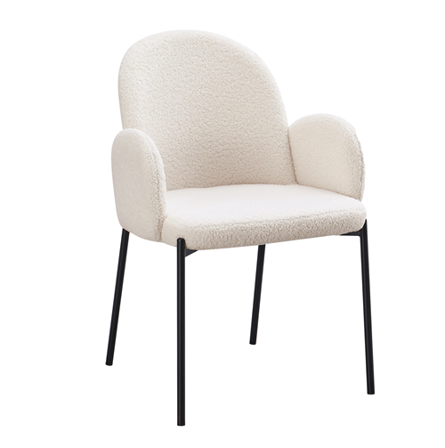 Design Beige Dining Chair with Arm