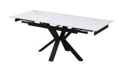 White Extendable Dining Table and 6 Chairs