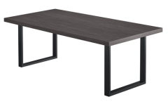 Dark Grey Wood Dining Table