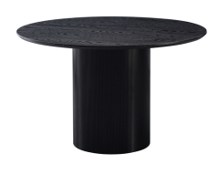 Black Wood Round Dining Table