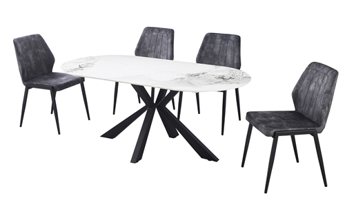 Oval Marble Modern Dining Table