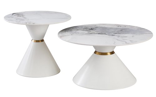 White Ceramic Nesting Coffee Table