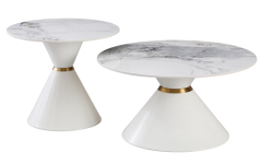 White Ceramic Nesting Coffee Table