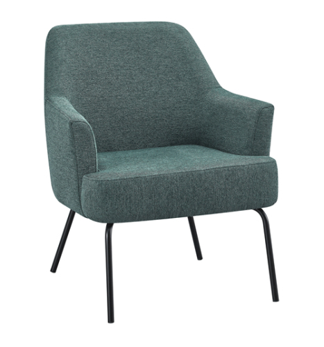 Green Linen Lounge Chair